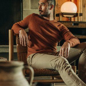 Taylor Stitch The Lodge Sweater in Rust